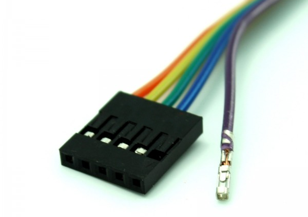 Female header connector with a wire pulled out