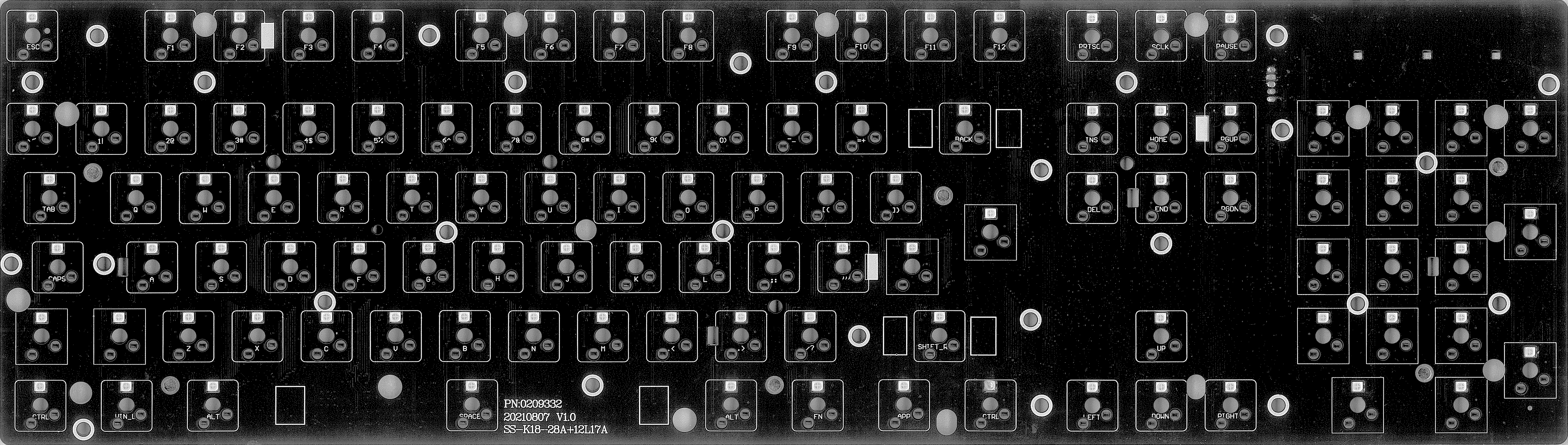 Scan of the keyboard PCB