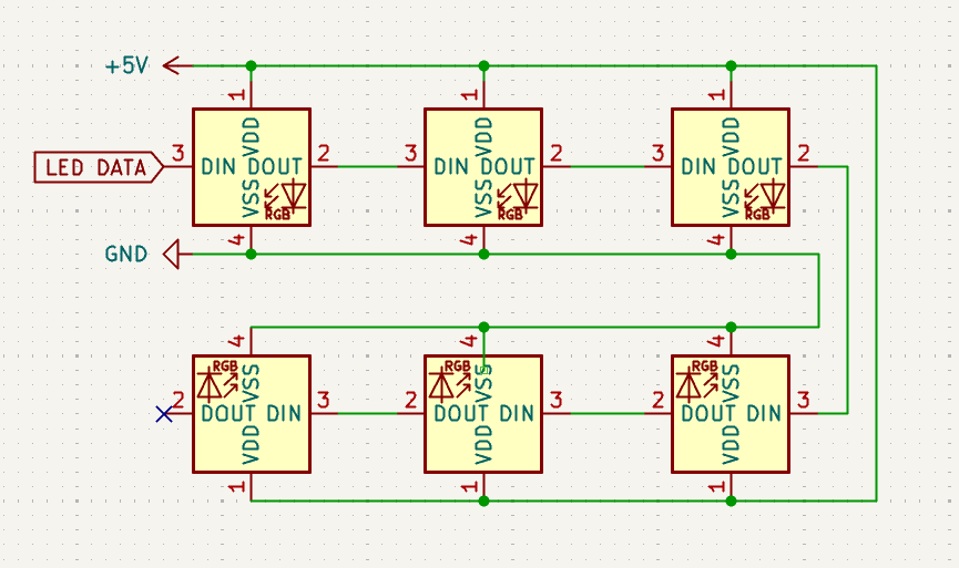 LED Chain wiring method 2