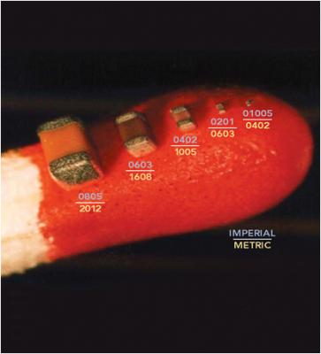 Different sized resistors on a match head